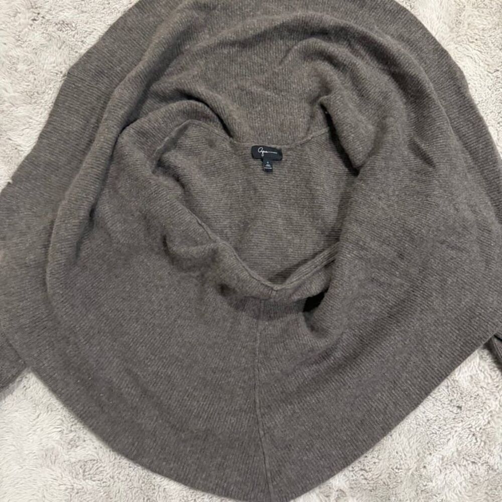 Aqua Cashmere 100%‎ Open Dark Gray Cardigan Women Size Small Minimalist Warm - Picture 2 of 6